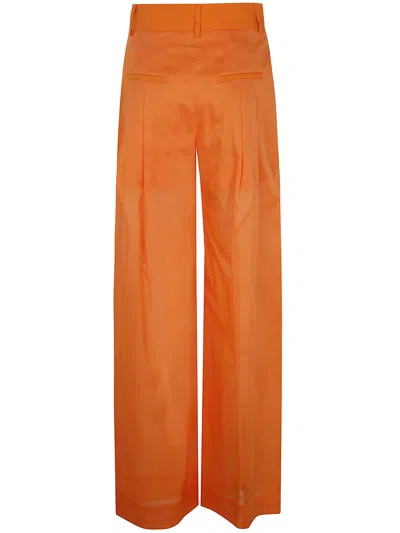 Alberta Ferretti Organzed Muslin Trousers In Orange