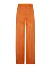 Alberta Ferretti Organzed Muslin Trousers In Orange