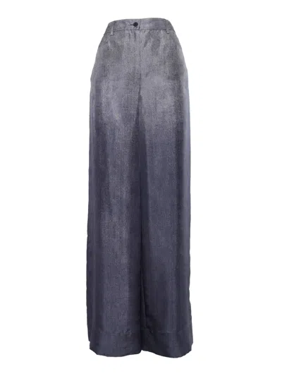 Alberta Ferretti Pantalone In Seta In Multi