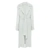 Alberta Ferretti Belted Coat In Gray
