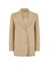 Alberta Ferretti Oversized Single-breasted Jacket In Neutral