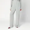 Alberta Ferretti High Waist Pleated Palazzo Trousers In Gray
