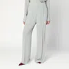 Alberta Ferretti Palazzo Pants In Ice Color Crêpe In Green