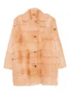 Alberta Ferretti Panelled Button Coat In Brown