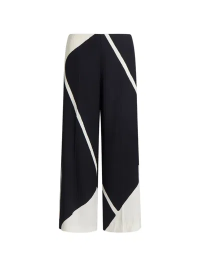 Alberta Ferretti Panelled Trousers In Multi