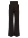Alberta Ferretti Virgin-wool High-waisted Pants In Black