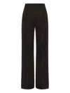 Alberta Ferretti Virgin-wool High-waisted Pants In Black