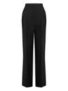 Alberta Ferretti High Waist Straight Leg Trousers With Side Pockets In Black