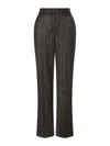 Alberta Ferretti Pinstriped Tailored Palazzo Pants In Grey