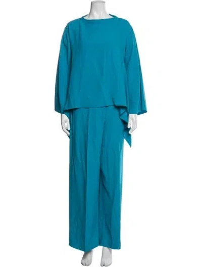 Pre-owned Alberta Ferretti Pant Set In Blue