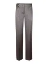 Alberta Ferretti Tailored Grey Trousers With Smooth Finish In Gris