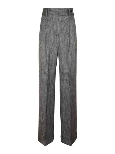 Alberta Ferretti Herringbone Pattern Trousers In Multicolor