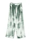 Alberta Ferretti Wide-leg Trousers In Shiny Viscose In White