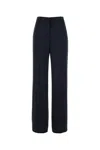 Alberta Ferretti Black Pants With High Waist And Belt Loops In Silk Blend Woman