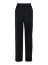 Alberta Ferretti Pantalone Velluto Lucido In Black