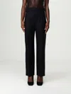 Alberta Ferretti High Waist Straight Leg Trousers With Side Pockets In Black