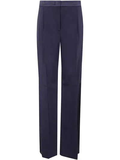 Alberta Ferretti Enver Satin Trousers Clothing In Blue