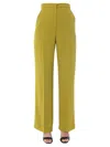 Alberta Ferretti Wide Trousers In Green