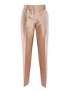 Alberta Ferretti Straight-leg Tailored Trousers In Beige