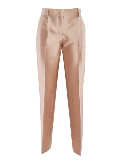 Alberta Ferretti Straight-leg Tailored Trousers In Beige