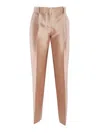 Alberta Ferretti Straight-leg Tailored Trousers In Beige