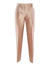 Alberta Ferretti Straight-leg Tailored Trousers In Beige