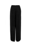 Alberta Ferretti Pleated Wide-leg Trousers In Black