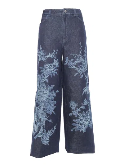 Alberta Ferretti Pants In Blue