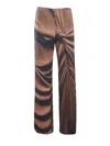 Alberta Ferretti High-waisted Wide-leg Trousers In Brown