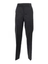 Alberta Ferretti Tailored Straight-leg Pants With Structured Waistband In Green