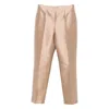 Alberta Ferretti Satin-finish Trousers In Neutral