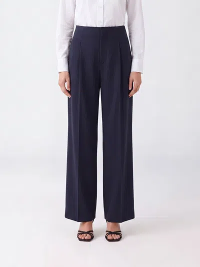 Alberta Ferretti Pants Woman Color Black In Blue