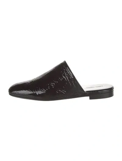 Pre-owned Alberta Ferretti Patent Leather Mules In Black