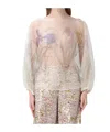Alberta Ferretti Patterned Blouse In Neutral