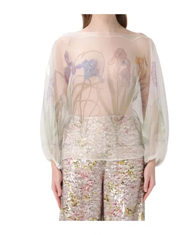Alberta Ferretti Patterned Blouse In Neutral
