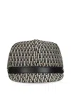 Alberta Ferretti Patterned Leather-trimmed Hat In Multi