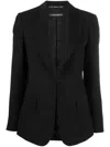 Alberta Ferretti Peak-lapel Single-breasted Blazer In Black