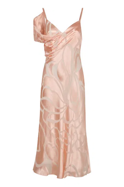 Alberta Ferretti Pencil Dress In Pink