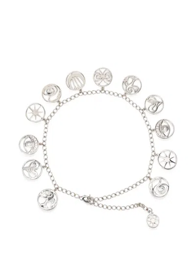 Alberta Ferretti Pendant Chain Belt In Metallic