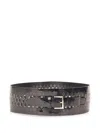 Alberta Ferretti Perforated Belt In Black