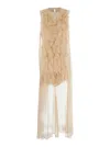 Alberta Ferretti Beige Blouse With Ruffle In Pink