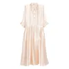 Alberta Ferretti Satin Midi Dress In Pink