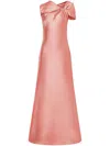 Alberta Ferretti Pink Gathered Detailing Gown In Pink
