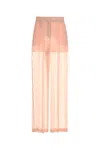 Alberta Ferretti Pink Silk Wide-leg Pant In Multi