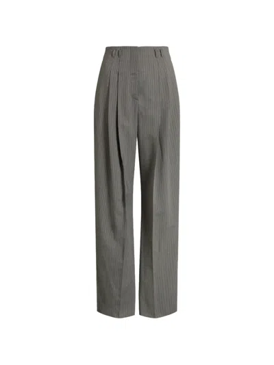 Alberta Ferretti Alberta Ferreti Wool Blend Tailoring Trousers In Gray