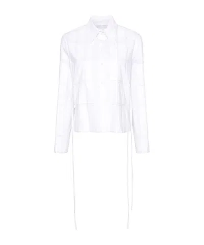 Alberta Ferretti Pleat-detail Shirt In White