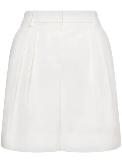 Alberta Ferretti Pleat-detailing Shorts In White