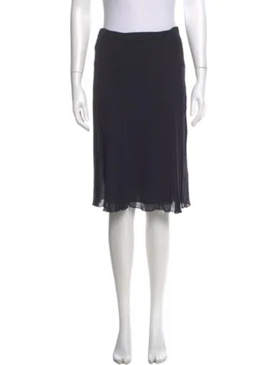 Pre-owned Alberta Ferretti Pleated Accents Knee-length Skirt In Blue