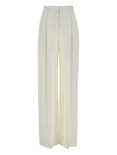 Alberta Ferretti Wide-leg Trousers In White
