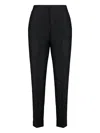 Alberta Ferretti Pleated-cuffed Trousers In Black